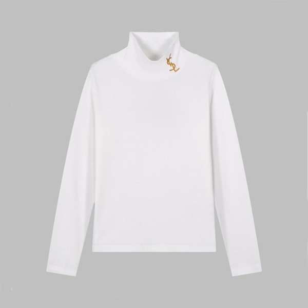 ✨입생로랑 남성 화이트 터틀넥 긴팔티 - Saint laurent Mens White Tshirts - ysl434x