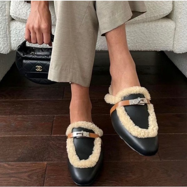 ✨에르메스 여성 블랙 블로퍼 - Hermes Womens Black Bloafer - he524x