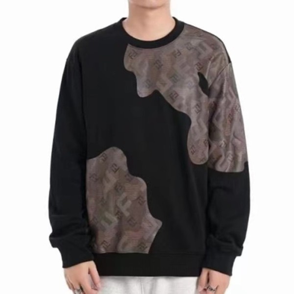 ✨펜디 남성 캐쥬얼 블랙 맨투맨 - Fendi Mens Black Tshirts - fe548x