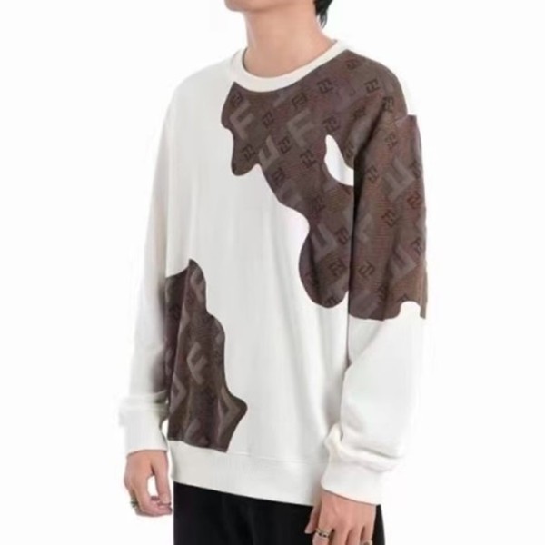 ✨펜디 남성 캐쥬얼 화이트 맨투맨 - Fendi Mens White Tshirts - fe549x