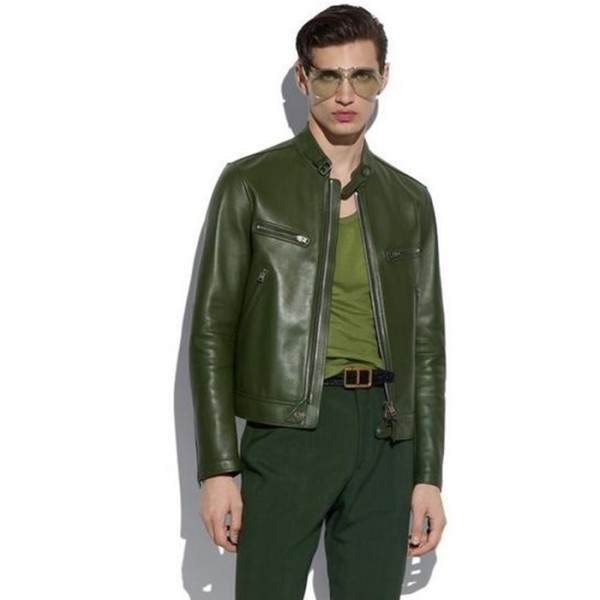 ✨톰포드 남성 그린 가죽 자켓 - Tom Ford Mens Green Jackets - tof68x