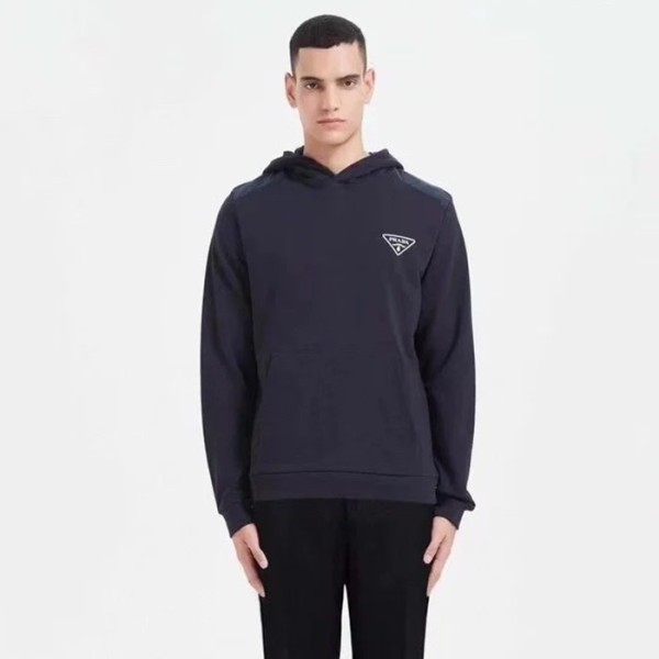 ✨프라다 남성 블랙 후드티 - Prada Mens Black Hoodie - pr852x