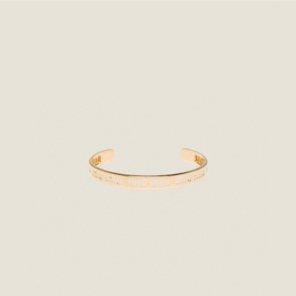 ✨미우미우 여성 옐로우 골드 팔찌 - Miumiu Womens Yellow Gold Bangle - acc411x