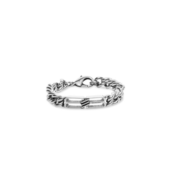 ✨발렌시아가 남성 화이트 골드 팔찌 - Balenciaga Mens White Gold Bangle - acc495x