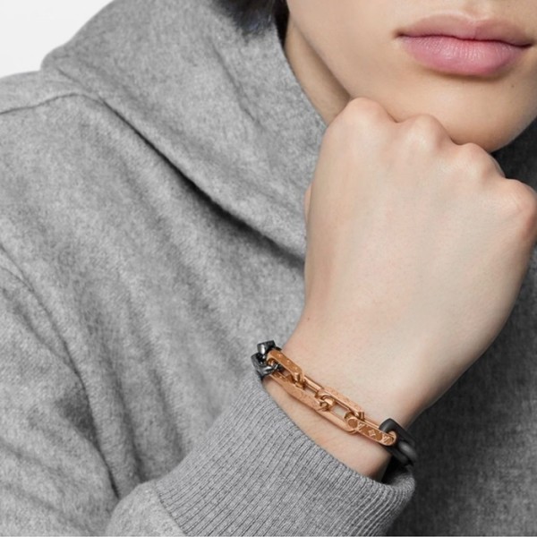 ✨루이비통 남성 화이트 골드 팔찌 - Louis vuitton Mens White Gold Bangle - acc624x