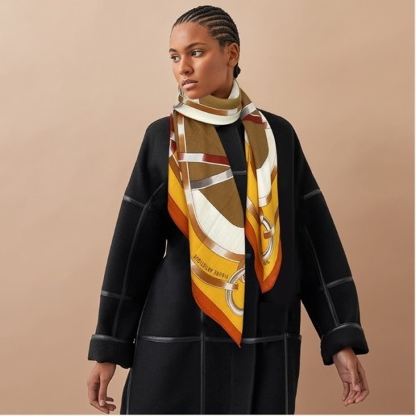 ✨에르메스 여성 오렌지 스카프 - Hermes Womens Orange Scarf - he532x