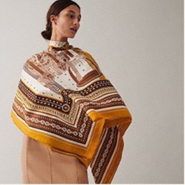 ✨에르메스 여성 브라운 스카프 - Hermes Womens Brown Scarf - he535x