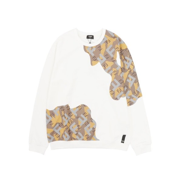 ✨펜디 남성 캐쥬얼 화이트 맨투맨 - Fendi Mens White Tshirts - fe557x