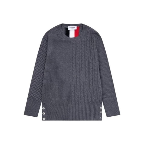 ✨톰브라운 남성 그레이 니트 - Thom Browne Mens Gray Knits - th140x