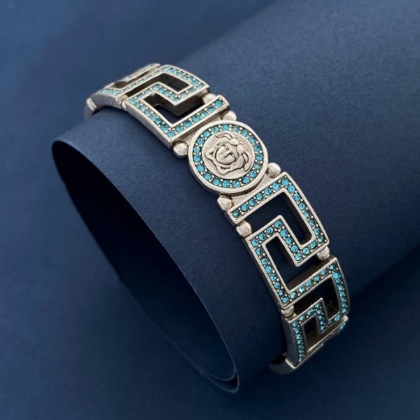 ✨베르사체 여성 화이트 골드 팔찌 - Versace Womens White Gold Bangle - acc747x