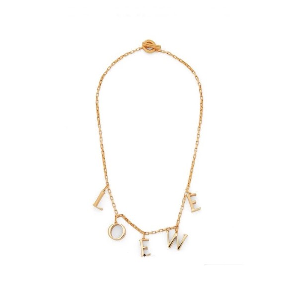 ✨로에베 여성 골드 목걸이 - Loewe Womens Gold Necklace - acc844x