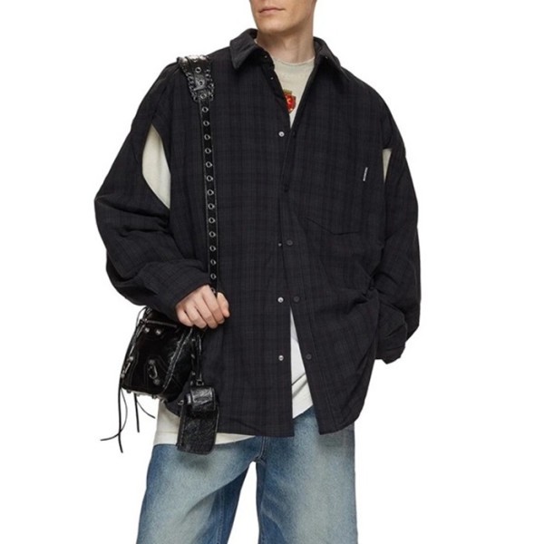 ✨발렌시아가 트렌디 남성 블랙 셔츠 - Balenciaga Mens Black Shirts - fa33x