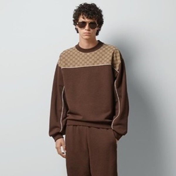 ✨구찌 남성 브라운 맨투맨 - Gucci Mens Brown Tshirts - fa40x