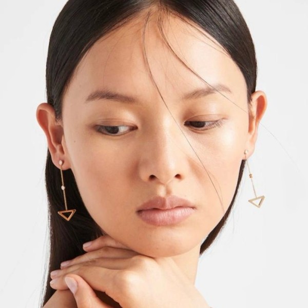 ✨프라다 여성 골드 이어링 - Prada Womens Gold Earring - acc938x