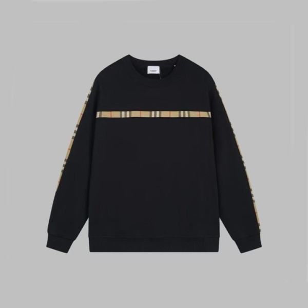 ✨버버리 남성 블랙 크루넥 맨투맨 - Burberry Mens Black Tshirts - bu368x