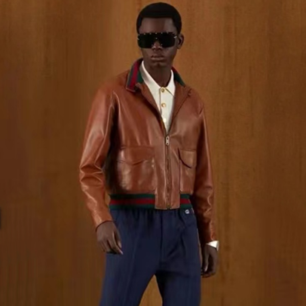 ✨구찌 남성 모던 브라운 가죽 자켓 - Gucci Mens Brwon  Jackets - gu1171x
