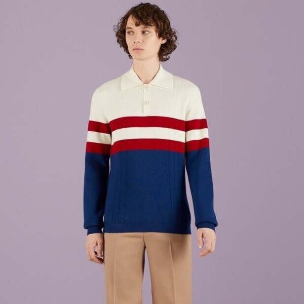 ✨구찌 남성 네이비 폴로 니트 - Gucci Mens Navy Knit - cl78x