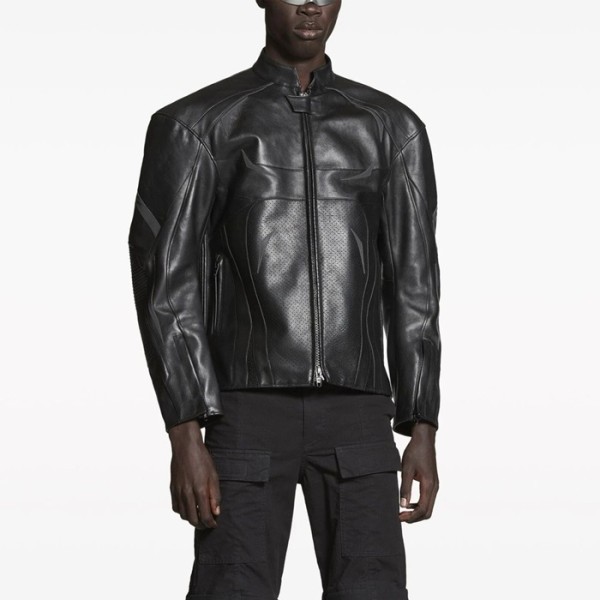 ✨발렌시아가 남성 블랙 가죽 자켓 - Balenciaga Mens Black Jackets - ba138x