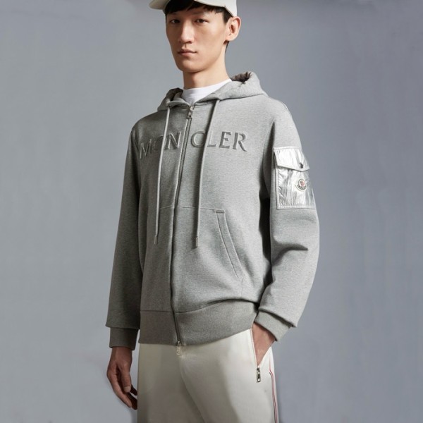 ✨몽클레어 남성 그레이 후드티 - Moncler Mens Gray Hoodie - cl142x