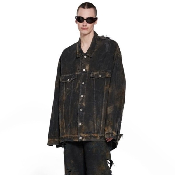 ✨발렌시아가 남성 블랙 자켓 - Balenciaga Mens Black Jackets - bac02x