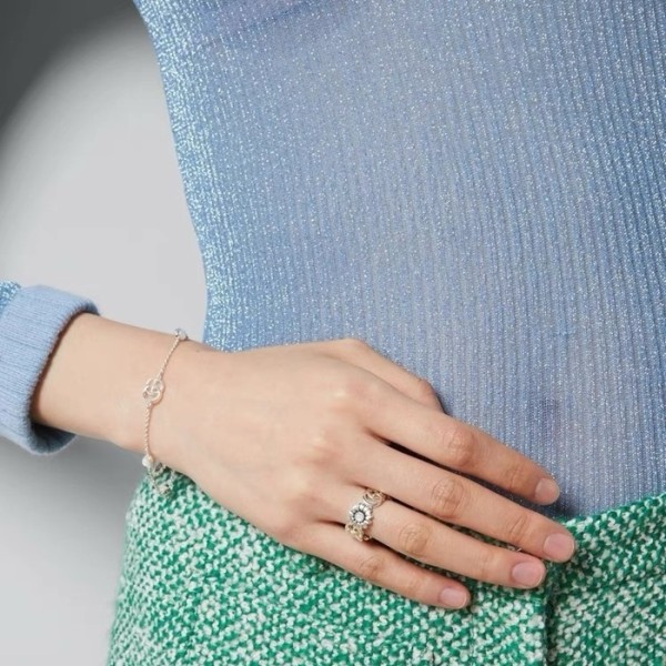 ✨구찌 여성 화이트 골드 팔찌 - Gucci Womens White Gold Bangle - acc1332x