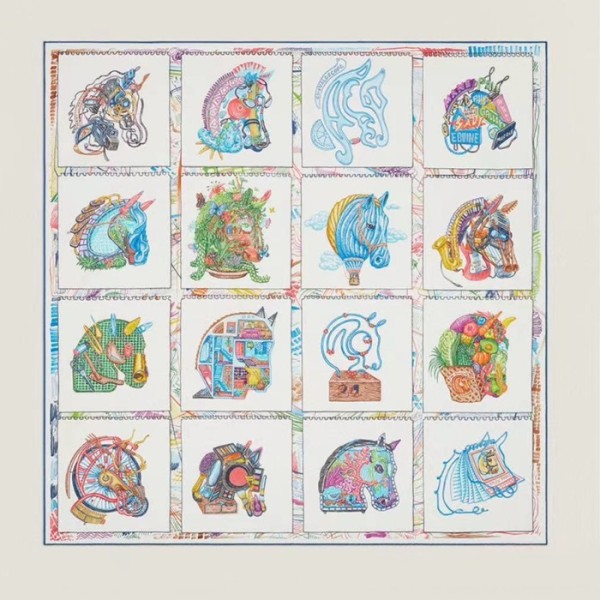 ✨에르메스 여성 블루 스카프 - Hermes Womens Blue Scarf - acc1352x