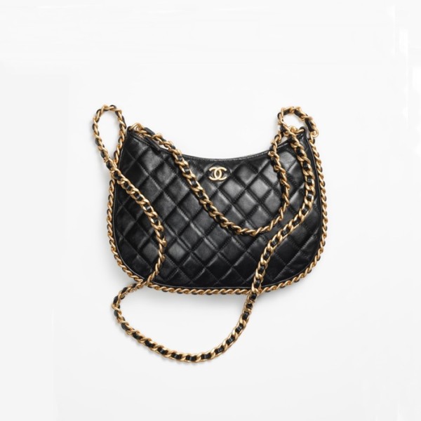 ✨샤넬 여성 블랙 호보백 - Chanel Womens Black Hobo Bag - chb15x