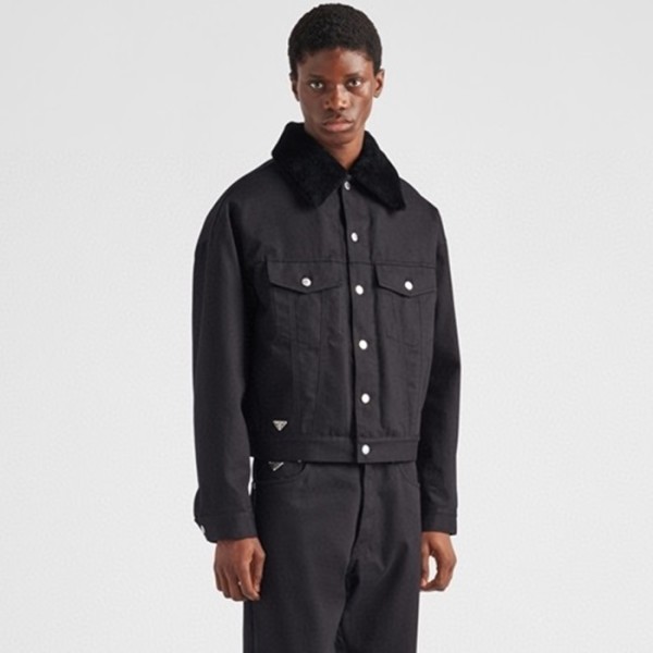 ✨프라다 남성 블랙 가죽 자켓 - Prada Mens Black Jackets - prc45x