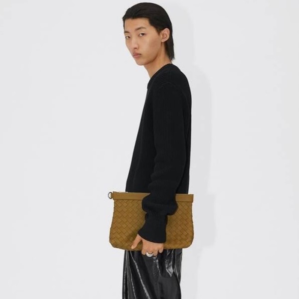 ✨보테가베네타 남성 카멜 클러치 - Bottega Veneta Mens Camel Clutch - bvb100x