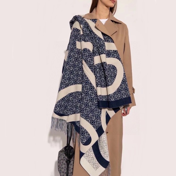 ✨로에베 여성 네이비 머플러 - Loewe Womens Navy Muffler - acc1501x