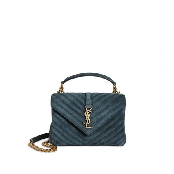 ✨입생로랑 여성 블루 퀄티드 백 - Saint Laurent Womens Blue College - ysb137x