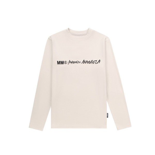 ✨메종 마르지엘라 남성 아이보리 긴팔티 - Maison Margiela Mens Ivory Tshirts - mac76x