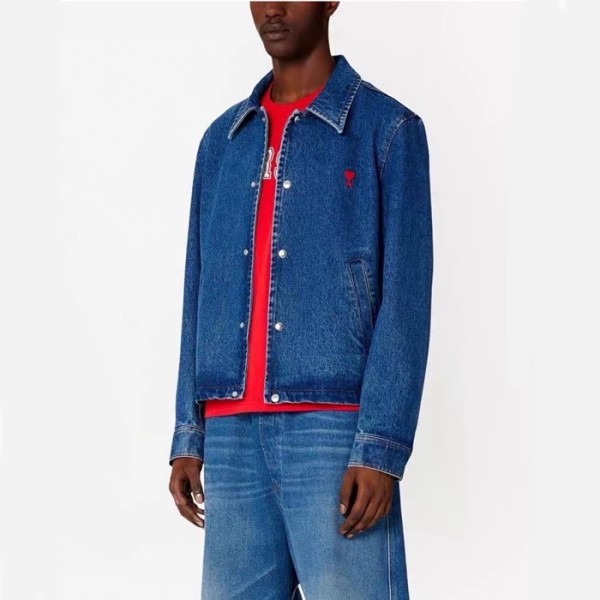 ✨아미 남성 블루 셔츠 - Ami Mens Blue Shirts - amc121x