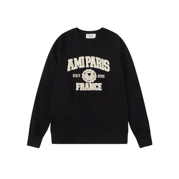 ✨아미 남성 블랙 맨투맨 - Ami Mens Black Tshirts - amc137x