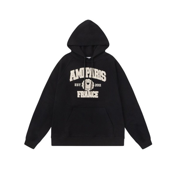 ✨아미 남성 캐쥬얼 블랙 후드티 - Ami Mens Black Hoodie - amc142x