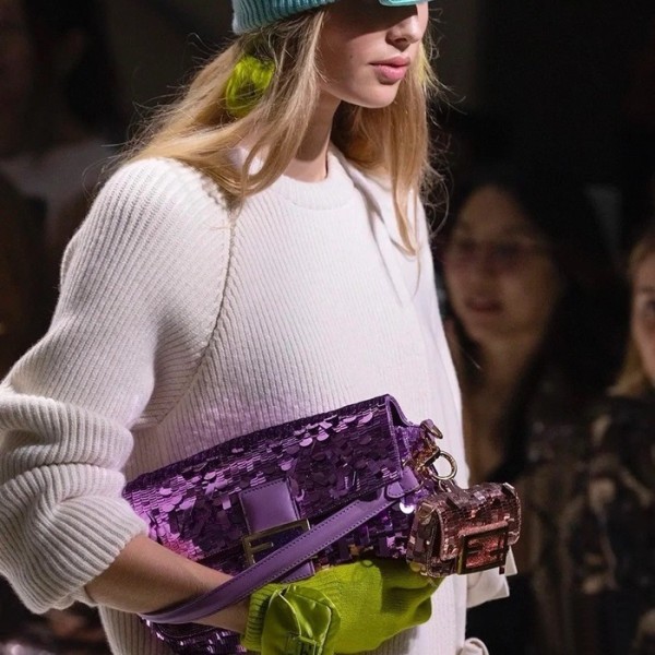 ✨펜디 여성 퍼플 바게트 백 - Fendi Womens Baguette Bag - feb194x