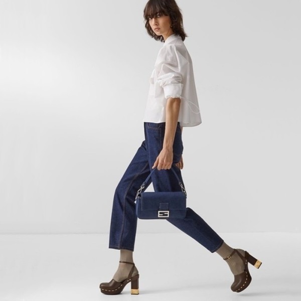 ✨펜디 여성 블루 바게트 백 - Fendi Womens Baguette Bag - feb225x