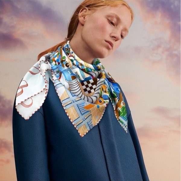 ✨에르메스 여성 블루 스카프 - Hermes Womens Blue Scarf - acc1537x