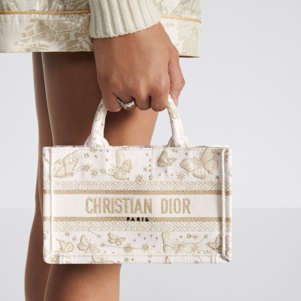 ✨디올 여성 골드 미니 북토트 - Dior Womens Gold Book Tote - dib489x