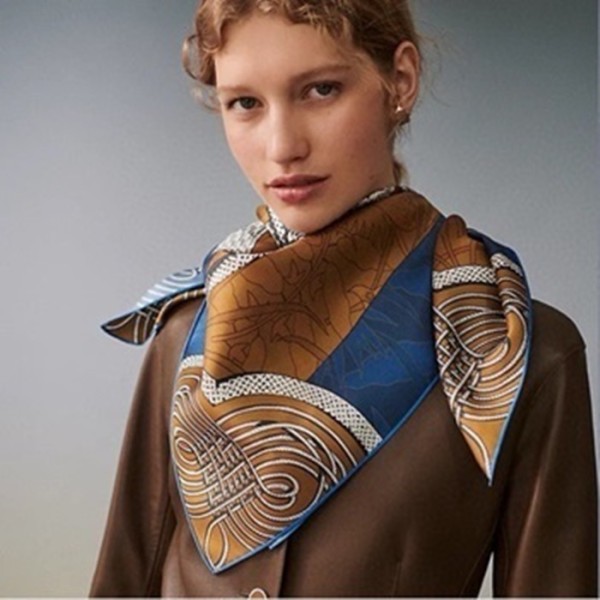 ✨에르메스 여성 브라운 스카프 - Hermes Womens Brown Scarf - acc1608x
