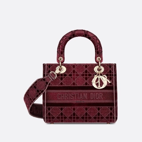 ✨디올 여성 버건디 레이디 백 - Dior Womens Burgundy Lady Bag - dib787x