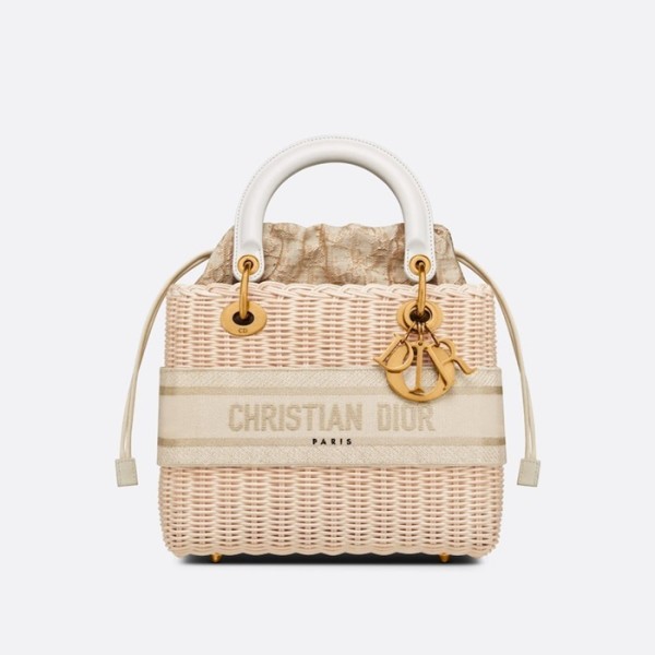 ✨디올 여성 화이트 라탄 백 - Dior Womens White Tote Bag - dib796x