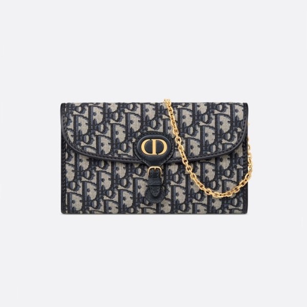 ✨디올 여성 오블리크 바비 클러치 - Dior Womens Navy Bobby Clutch - bab828x