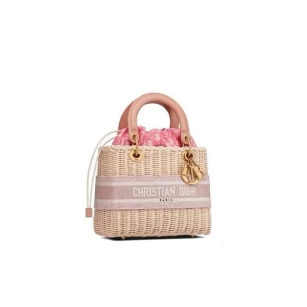✨디올 여성 핑크 라탄 백 - Dior Womens Pink Tote Bag - dib852x