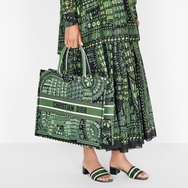 ✨디올 여성 그린 북토트 - Dior Womens Green Book Tote - dib861x
