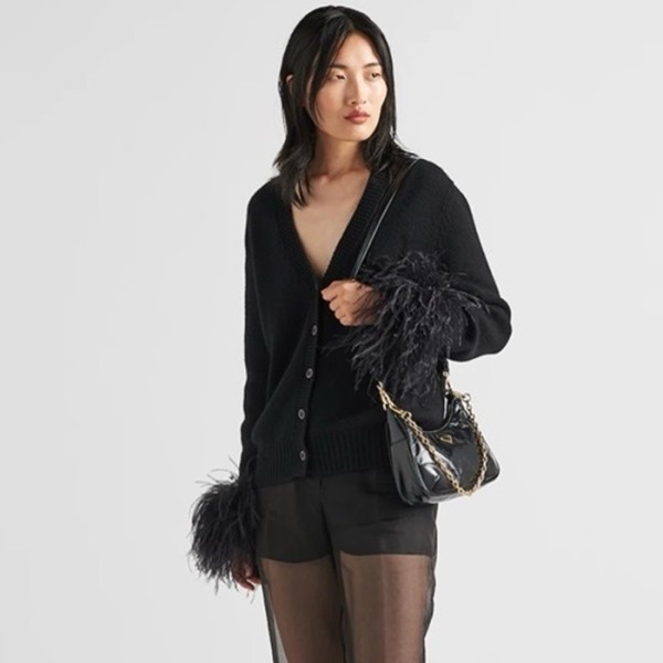 ✨프라다 여성 블랙 호보백 - Prada Womens Black Hobo Bag - prb881x