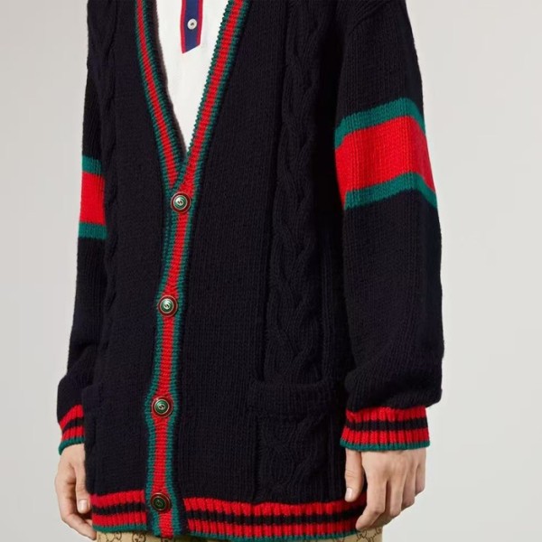 ✨구찌 남성 네이비 브이넥 가디건 - Gucci Mens Navy Cardigan - guc196x