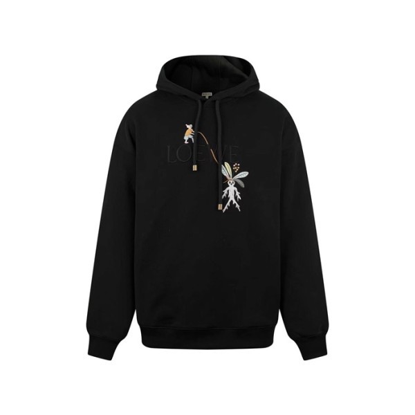 ✨로에베 남성 블랙 후드티 - Loewe Mens Black Hoodie - loc216x