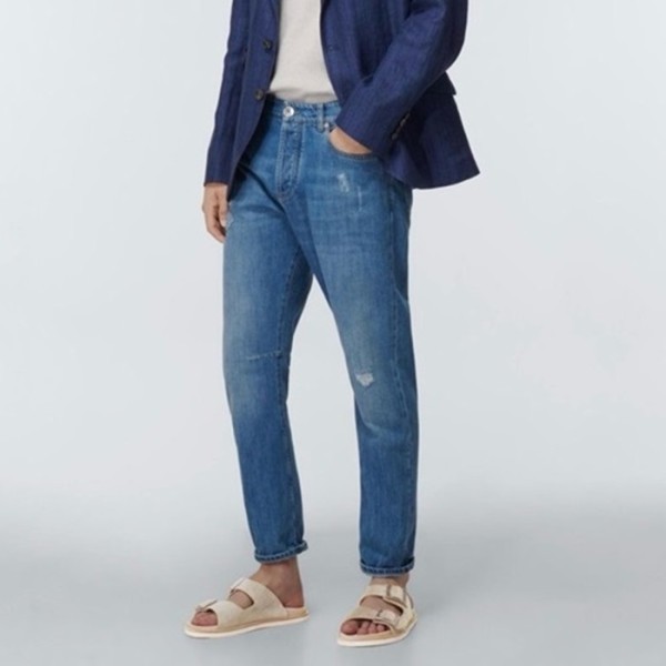 ✨브루넬로쿠치넬리 남성 아이보리 슬리퍼 - Brunello Cucinelli Womens Ivory Slippers - brs40x