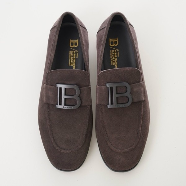✨발망 남성 브라운 로퍼 - Balmain Mens Brown Loafer - bas46x